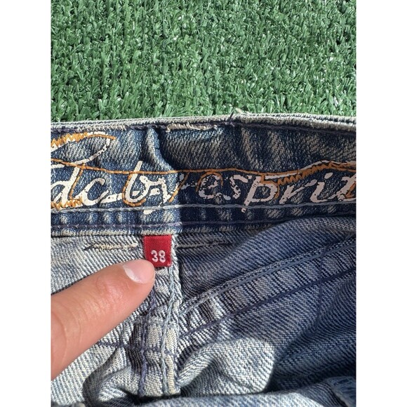 Vintage Y2K EDC by Esprit Denim Distressed Jean Mini Skirt - Size 38 - Picture 5 of 11